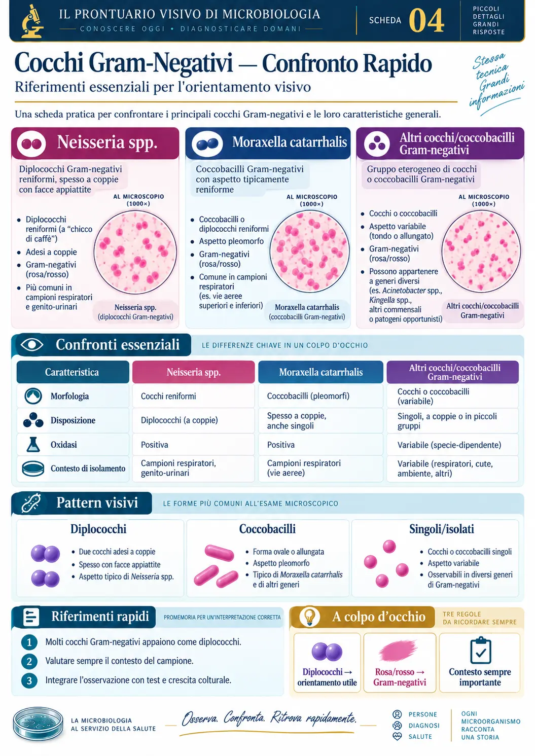 Cocchi Gram-Negativi — Confronto Rapido